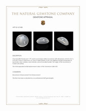 1.99 Ct. White Cabochon Moonstone from Ceylon (Sri Lanka) Appraisal