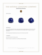 8.38 Ct. Cabochon Lapis from Afghanistan Appraisal