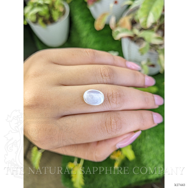 3.66 Ct. White Cabochon Moonstone from Ceylon (Sri Lanka)