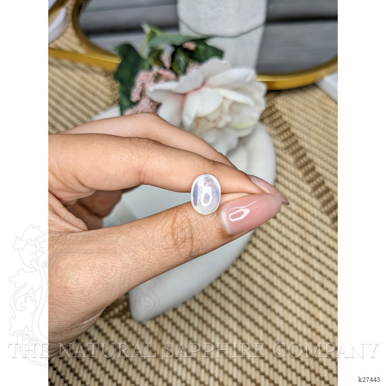 3.66 Ct. White Cabochon Moonstone from Ceylon (Sri Lanka)