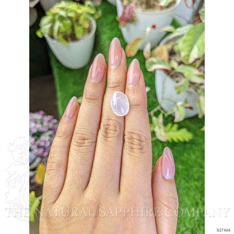 6.37 Ct. White Cabochon Moonstone from Ceylon (Sri Lanka)