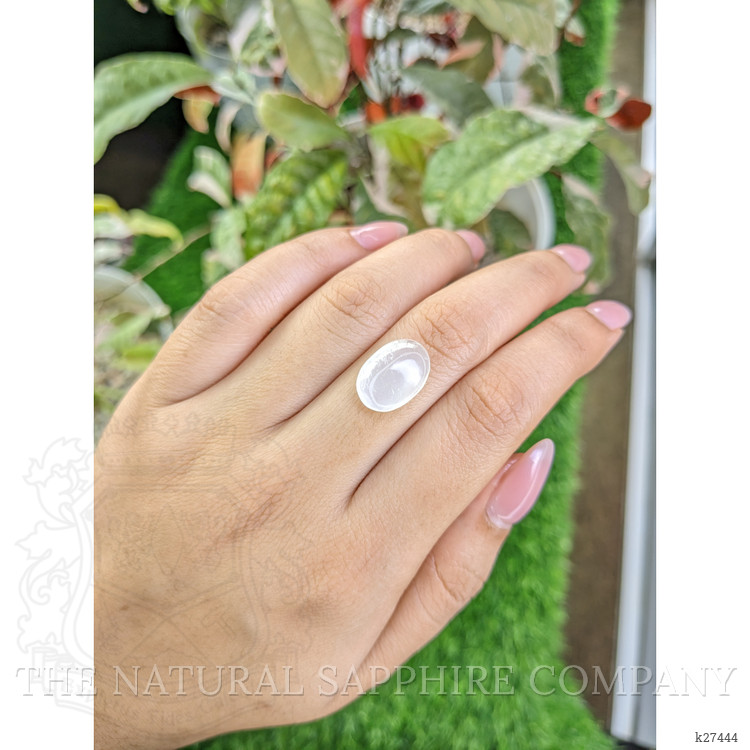 6.37 Ct. White Cabochon Moonstone from Ceylon (Sri Lanka)