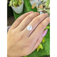 3.08 Ct. White Cabochon Moonstone from Ceylon (Sri Lanka) Life Style
