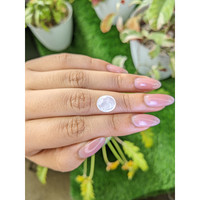 3.08 Ct. White Cabochon Moonstone from Ceylon (Sri Lanka) Life Style