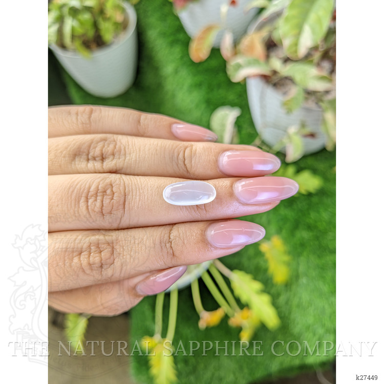 3.85 Ct. White Cabochon Moonstone from Ceylon (Sri Lanka)