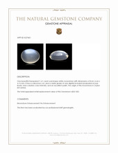 1.61 Ct. White Cabochon Moonstone from Ceylon (Sri Lanka) Appraisal