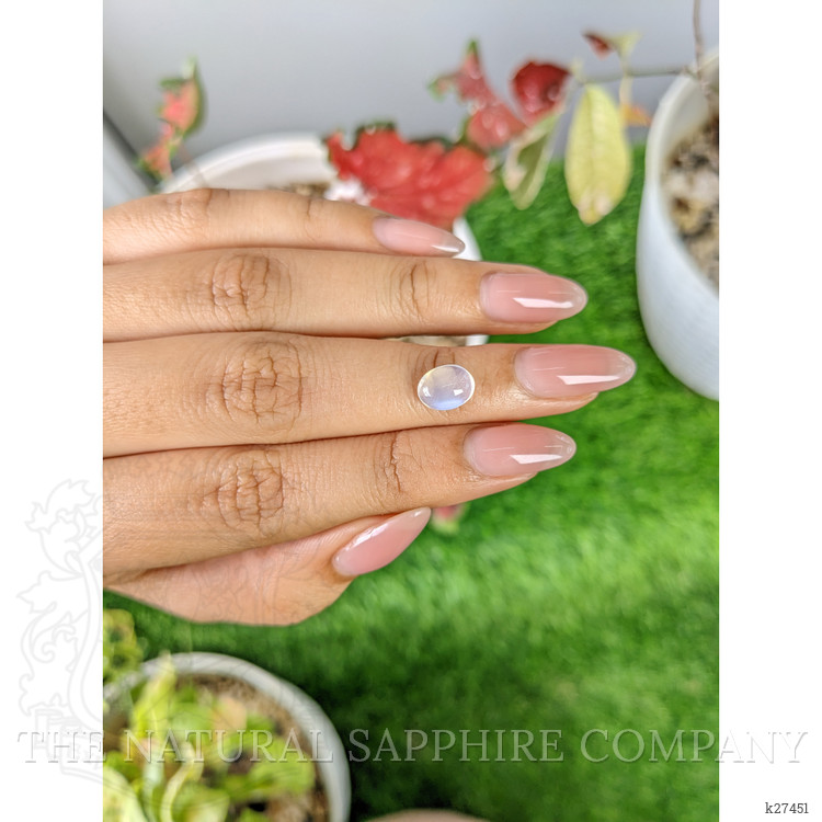 1.61 Ct. White Cabochon Moonstone from Ceylon (Sri Lanka)