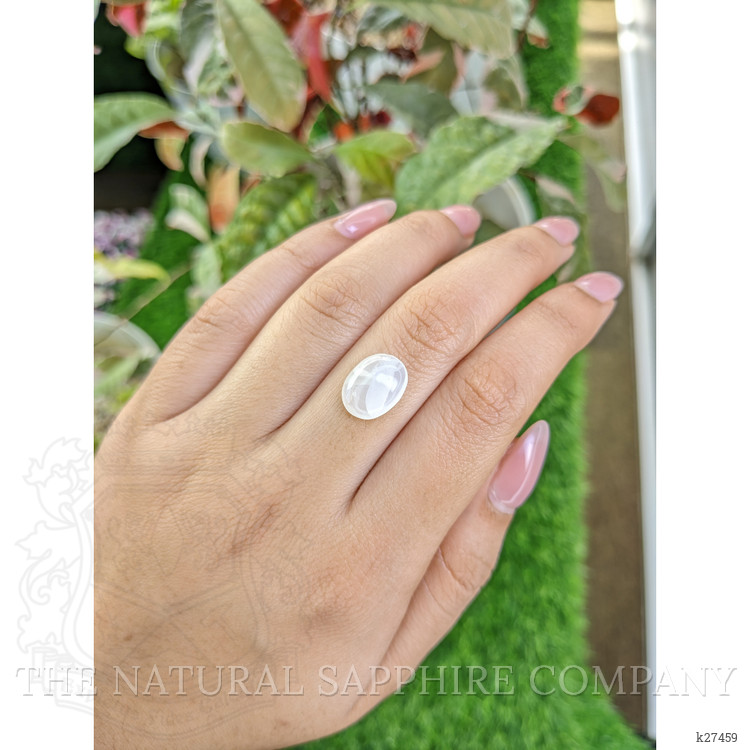 3.46 Ct. White Cabochon Moonstone from Ceylon (Sri Lanka)