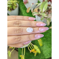 3.46 Ct. White Cabochon Moonstone from Ceylon (Sri Lanka) Life Style