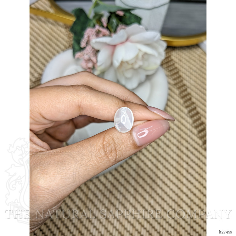 3.46 Ct. White Cabochon Moonstone from Ceylon (Sri Lanka)