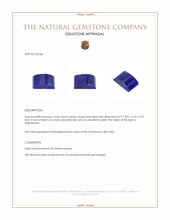 12.06 Ct. Lapis from Afghanistan Appraisal
