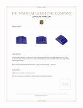 12.06 Ct. Lapis from Afghanistan Appraisal
