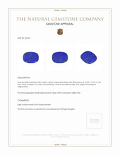 6.85 Ct. Lapis from Afghanistan Appraisal