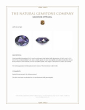0.61 Ct. Violet Spinel from Ceylon (Sri Lanka) Appraisal