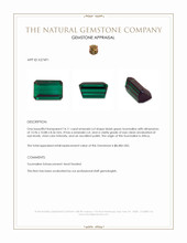 14.11 Ct. Bluish Green Tourmaline from Africa Appraisal