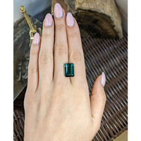 14.11 Ct. Bluish Green Tourmaline from Africa Life Style