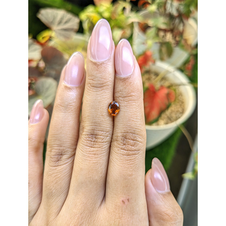 0.68 Ct. Orange Hessonite Garnet from Madagascar