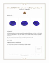 9.73 Ct. Lapis from Afghanistan Appraisal