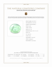 3.50 Ct. Green Cabochon Prasiolite from Madagascar Scan Report