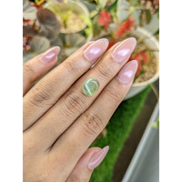 3.50 Ct. Green Cabochon Prasiolite from Madagascar Life Style