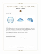 2.61 Ct. Sky Blue Cabochon Topaz from Brazil Appraisal
