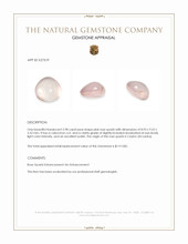 2.98 Ct. Pink Cabochon Rose Quartz from Ceylon (Sri Lanka) Appraisal