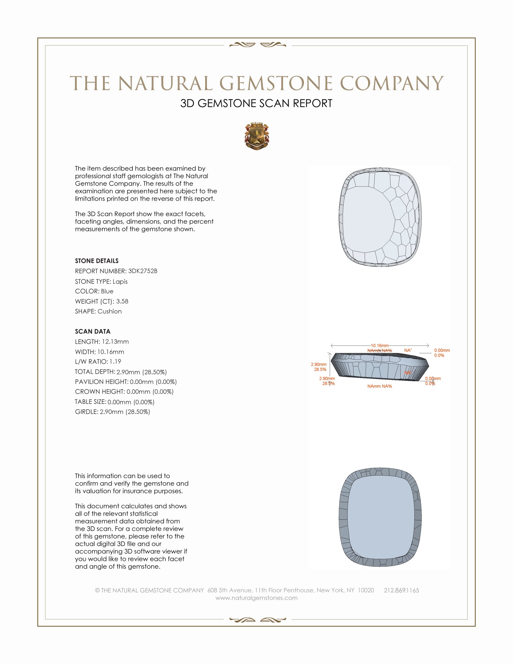 3.58 Ct. Lapis from Afghanistan