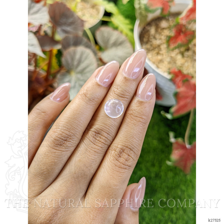 4.47 Ct. Pink Cabochon Rose Quartz from Ceylon (Sri Lanka)