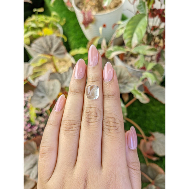 6.35 Ct. White Cabochon Quartz from Madagascar