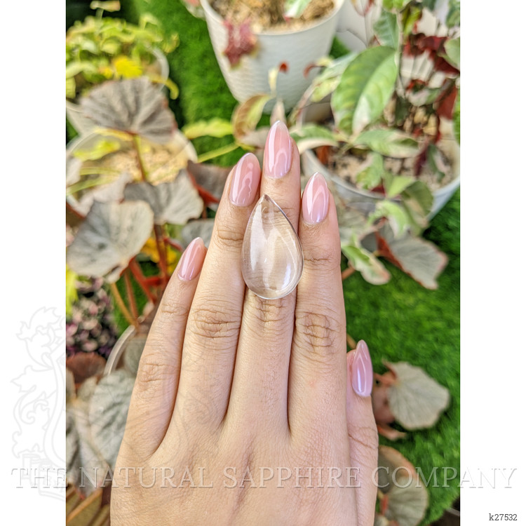 31.43 Ct. White Cabochon Quartz from Madagascar