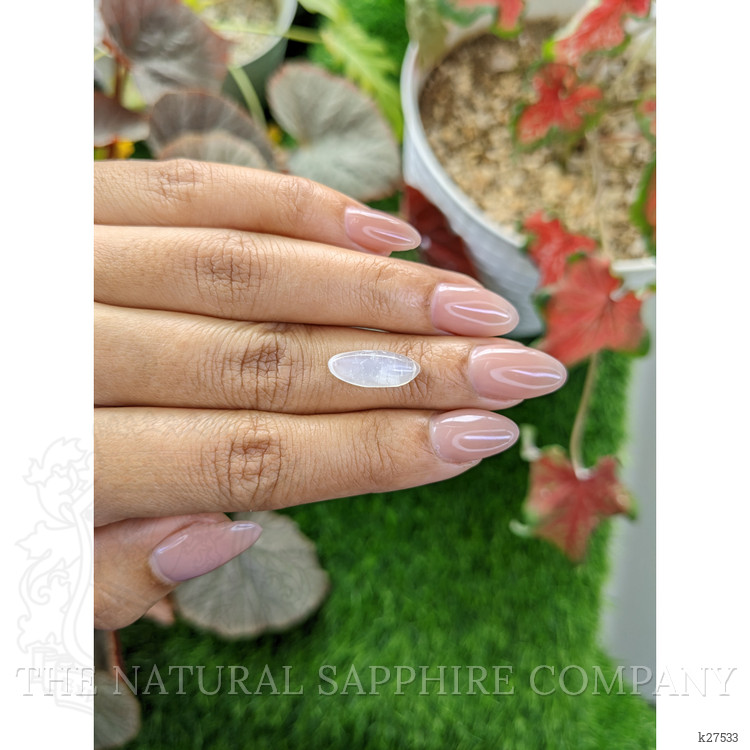 3.25 Ct. White Cabochon Moonstone from Ceylon (Sri Lanka)
