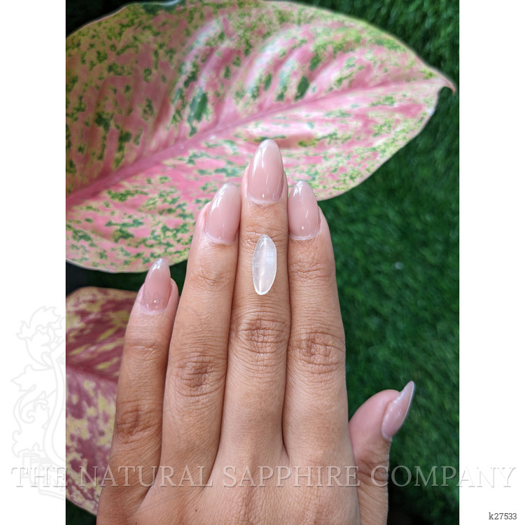 3.25 Ct. White Cabochon Moonstone from Ceylon (Sri Lanka)