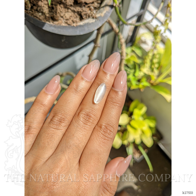 3.25 Ct. White Cabochon Moonstone from Ceylon (Sri Lanka)