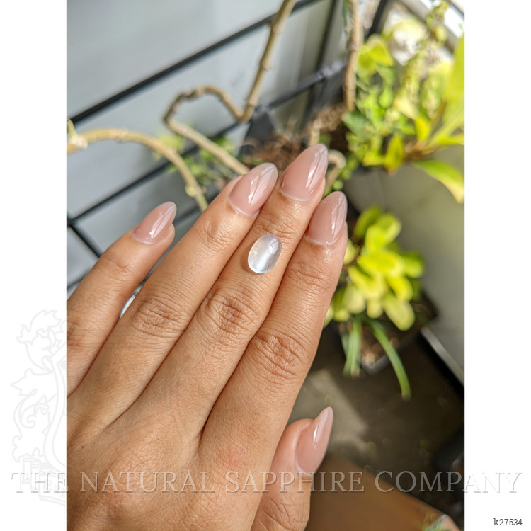 3.31 Ct. White Cabochon Moonstone from Ceylon (Sri Lanka)