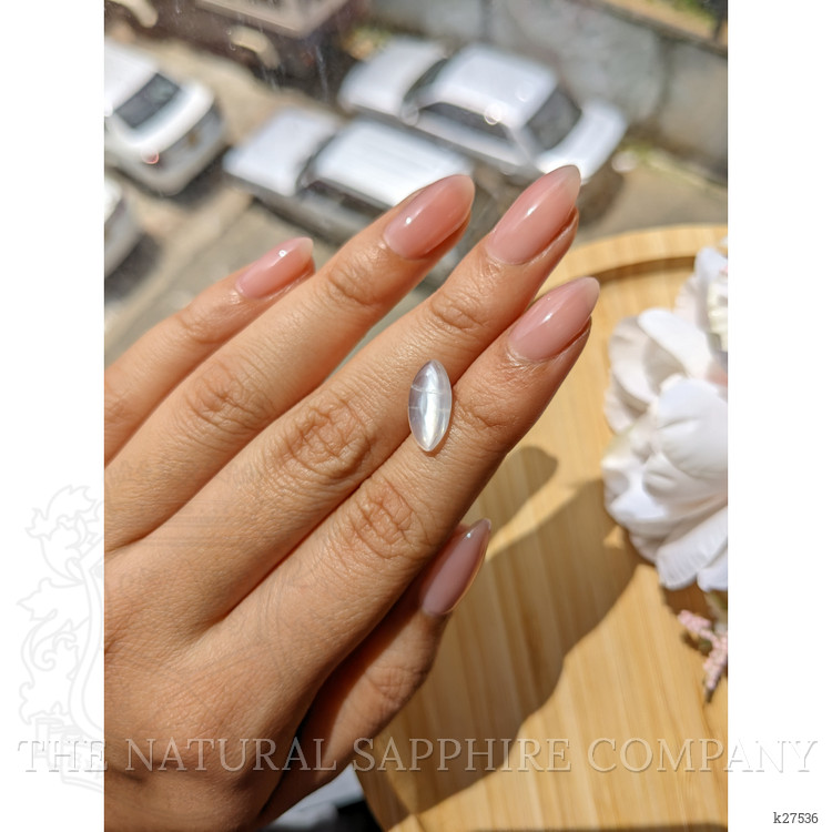 2.97 Ct. White Cabochon Moonstone from Ceylon (Sri Lanka)