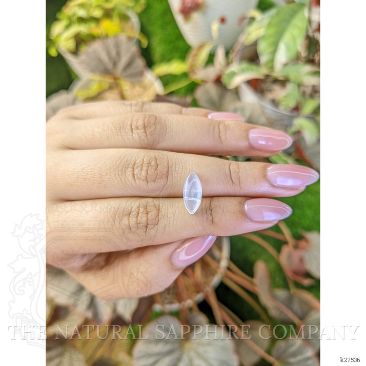 2.97 Ct. White Cabochon Moonstone from Ceylon (Sri Lanka)
