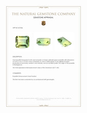 4.28 Ct. Yellowish Green Prasiolite from Madagascar Appraisal