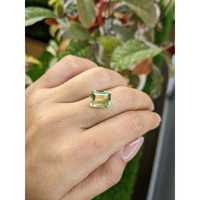 4.28 Ct. Yellowish Green Prasiolite from Madagascar Life Style