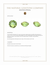6.36 Ct. Yellowish Green Prasiolite from Madagascar Appraisal