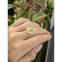 6.53 Ct. Yellowish Green Prasiolite from Madagascar Life Style
