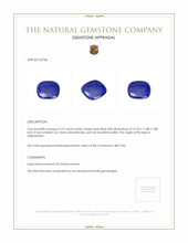 3.75 Ct. Lapis from Afghanistan Appraisal