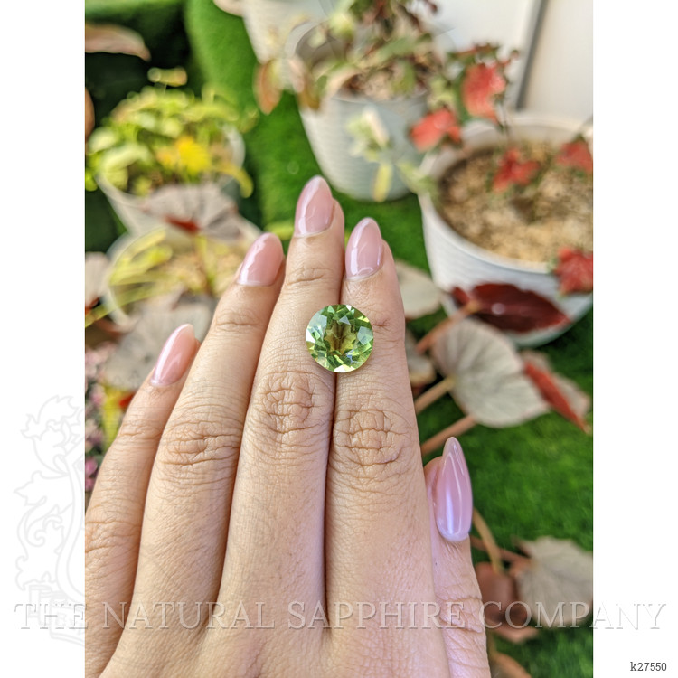 6.83 Ct. Yellowish Green Prasiolite from Madagascar