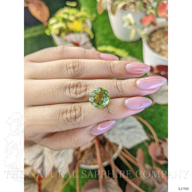 6.83 Ct. Yellowish Green Prasiolite from Madagascar