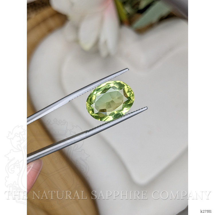 7.06 Ct. Yellowish Green Prasiolite from Madagascar