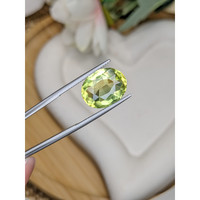 7.42 Ct. Yellowish Green Prasiolite from Madagascar Life Style