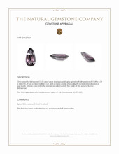 5.33 Ct. Purplish Grey Spinel from Burma (Myanmar) Appraisal