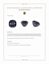 3.46 Ct. Purplish Blue Spinel from Burma (Myanmar) Appraisal