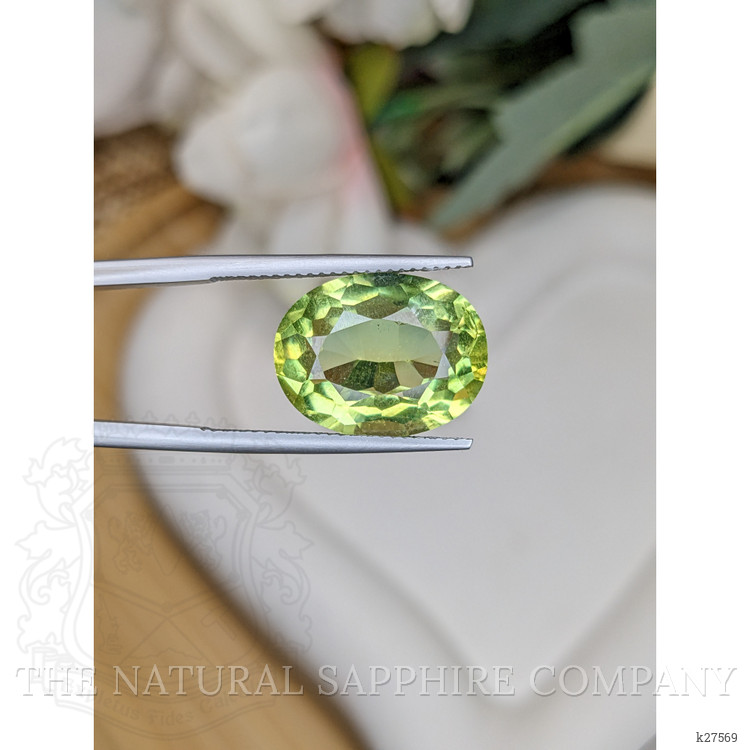 9.55 Ct. Yellowish Green Prasiolite from Madagascar