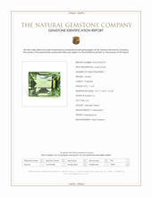 11.04 Ct. Yellowish Green Prasiolite from Madagascar Scan Report