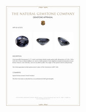 2.77 Ct. Bluish Purple Spinel from Burma (Myanmar) Appraisal